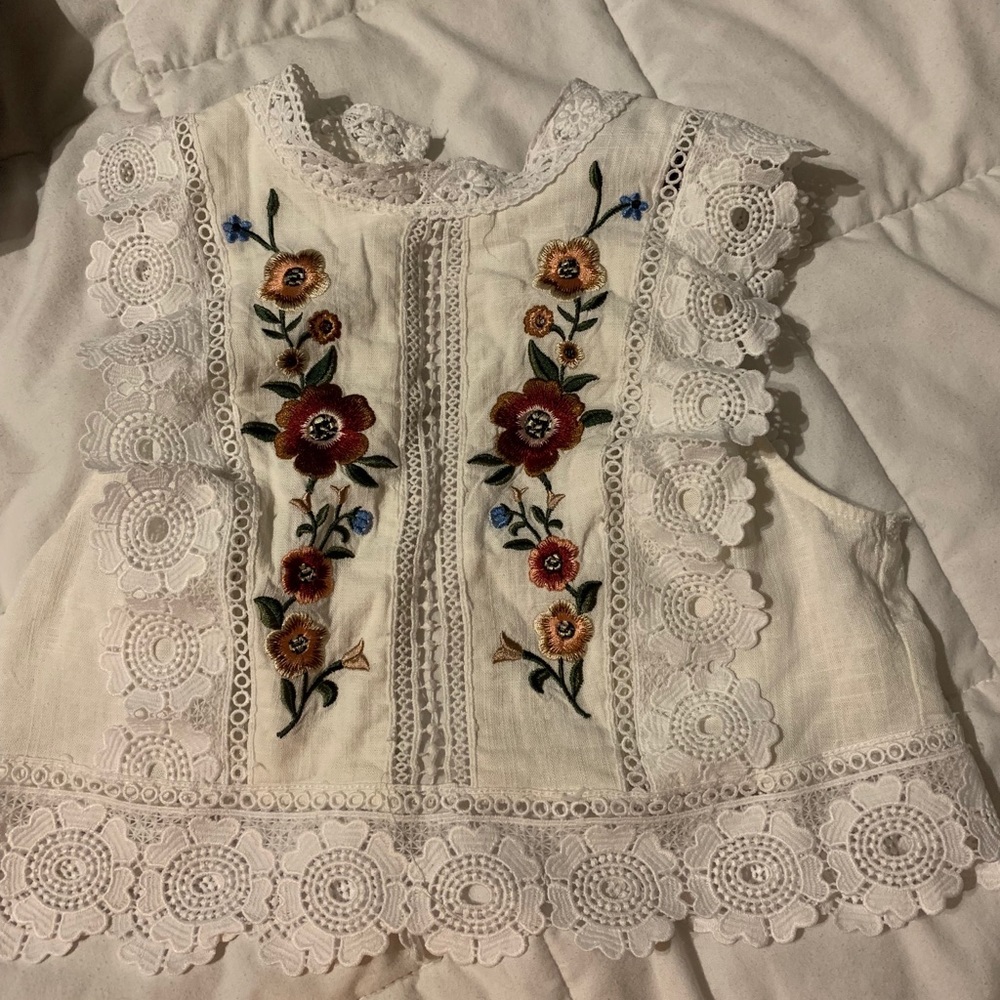 White forever 21 crop top
